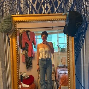 American Eagle Outfitters White Crop Top